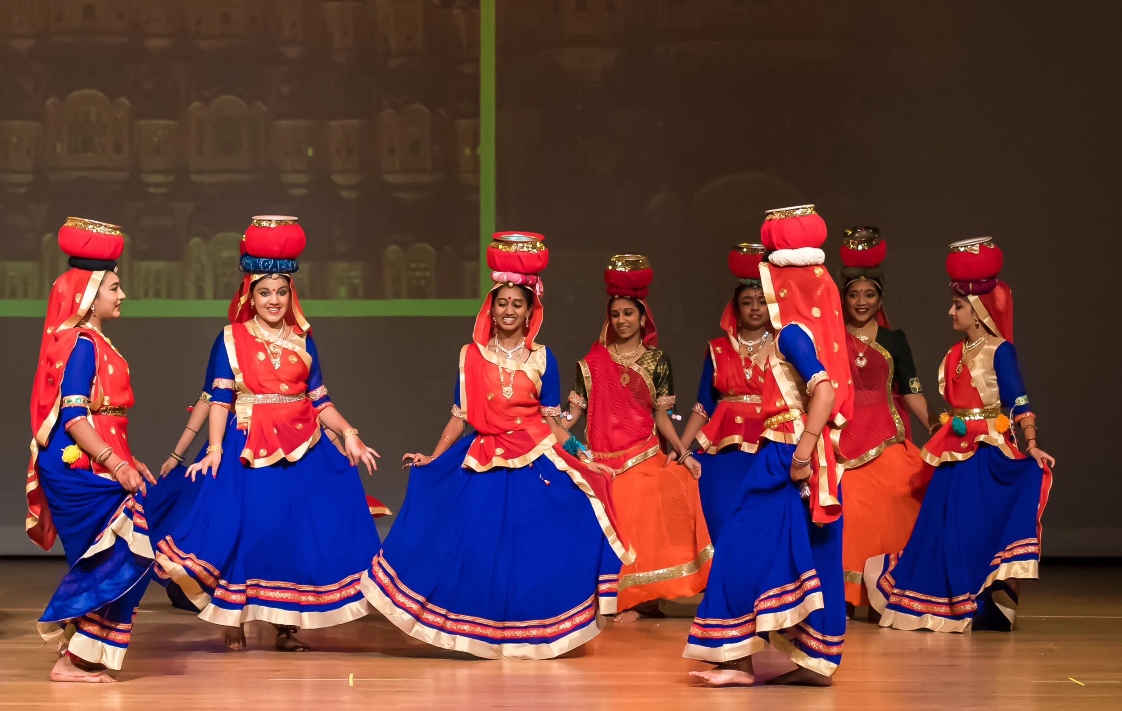 NSDA dancers performing Chari on stage