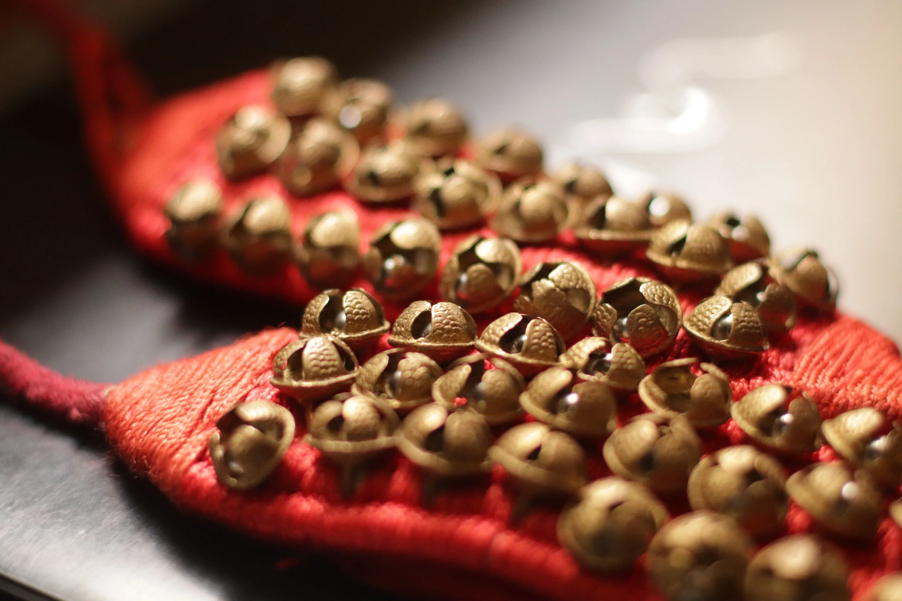 Ghungroo ankle bells sewn on cord