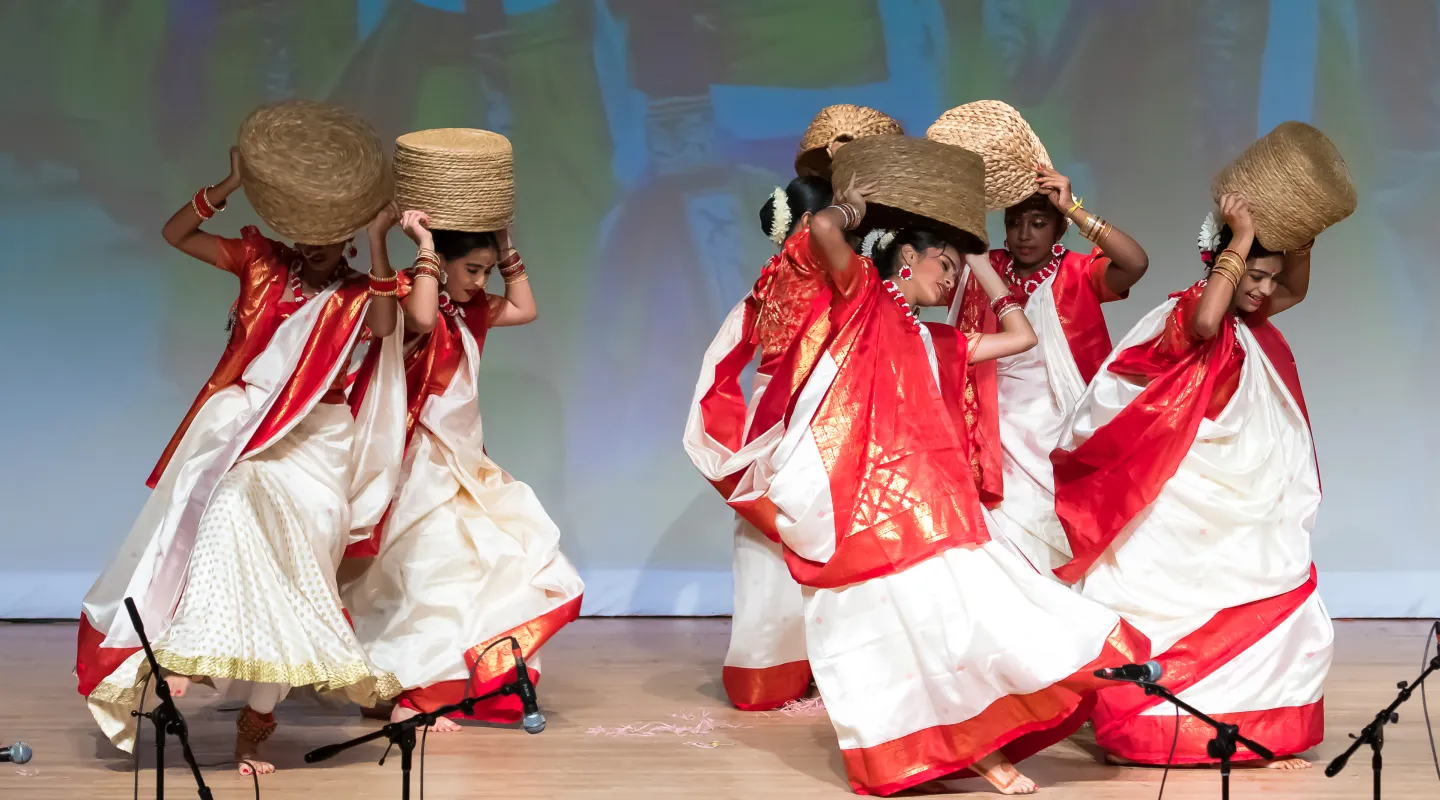 Baskets used as props in Jhumur